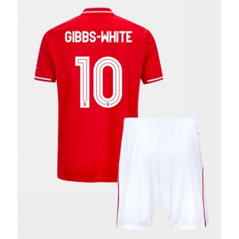 Billige Fotballdrakt Nottingham Forest Morgan Gibbs-White #10 Replika Hjemmedraktsett Barn 2025-26 Kortermet (med bukser)